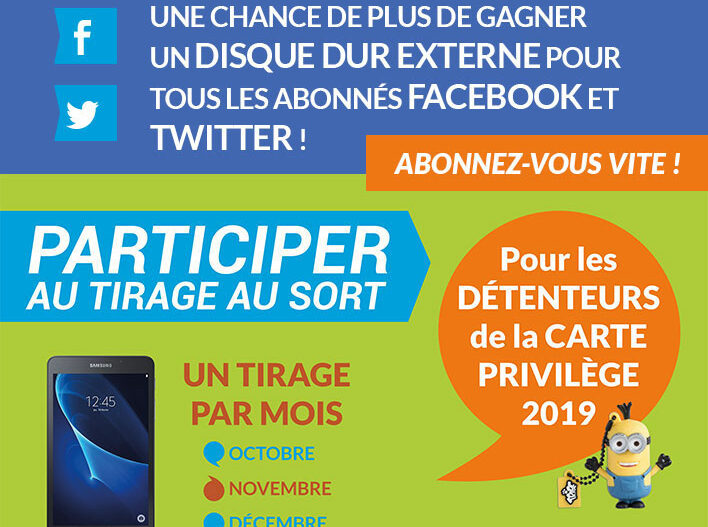 Une chance de plus de gagner un disque dur externe