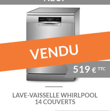 Lave-vaisselle encastrable Whirlpool