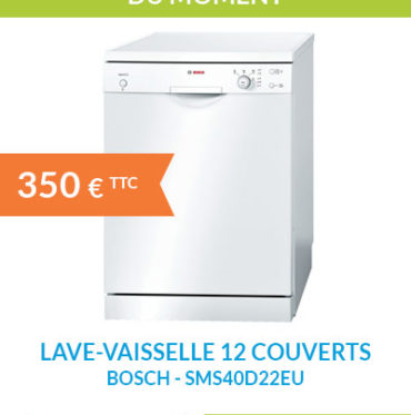 Occasion : Lave-vaisselle 12 couverts BOSCH SMS40D22EU